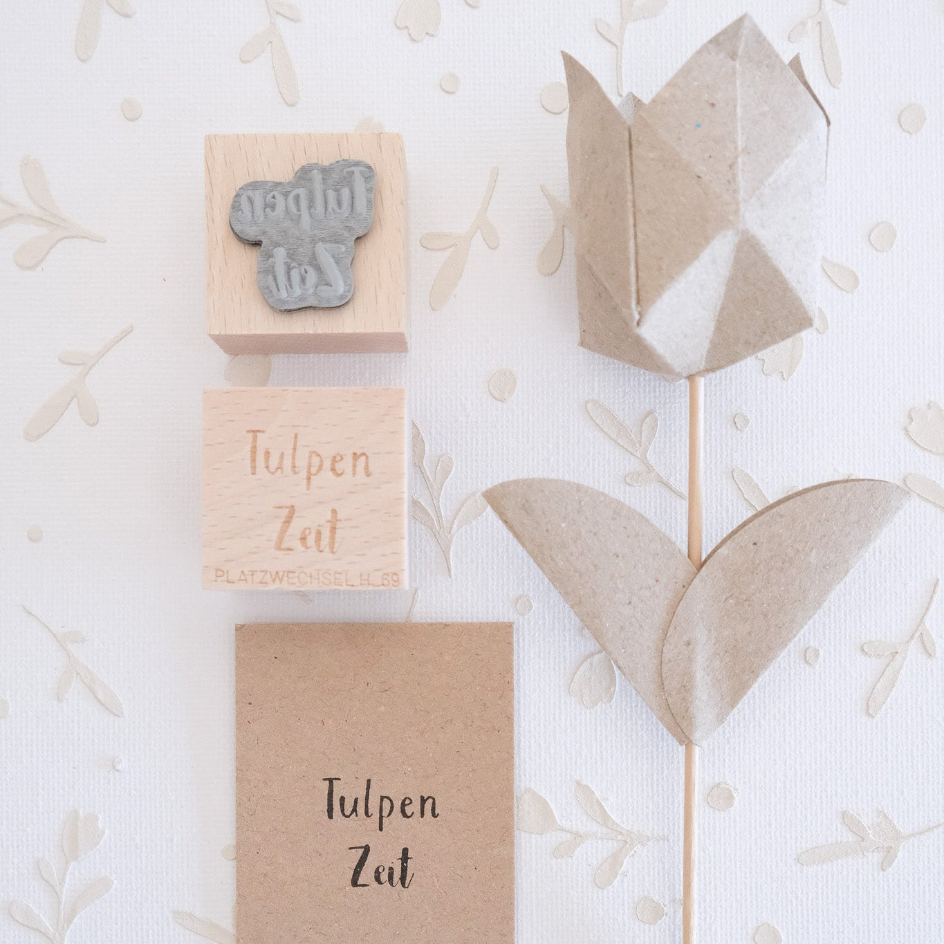 Holzstempel | Tulpenzeit | 3 x 3 cm