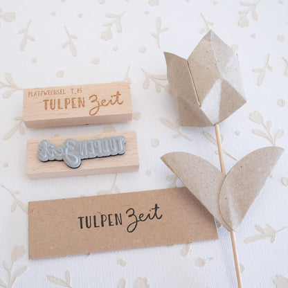 Textstempel | Tulpenzeit | 6 cm