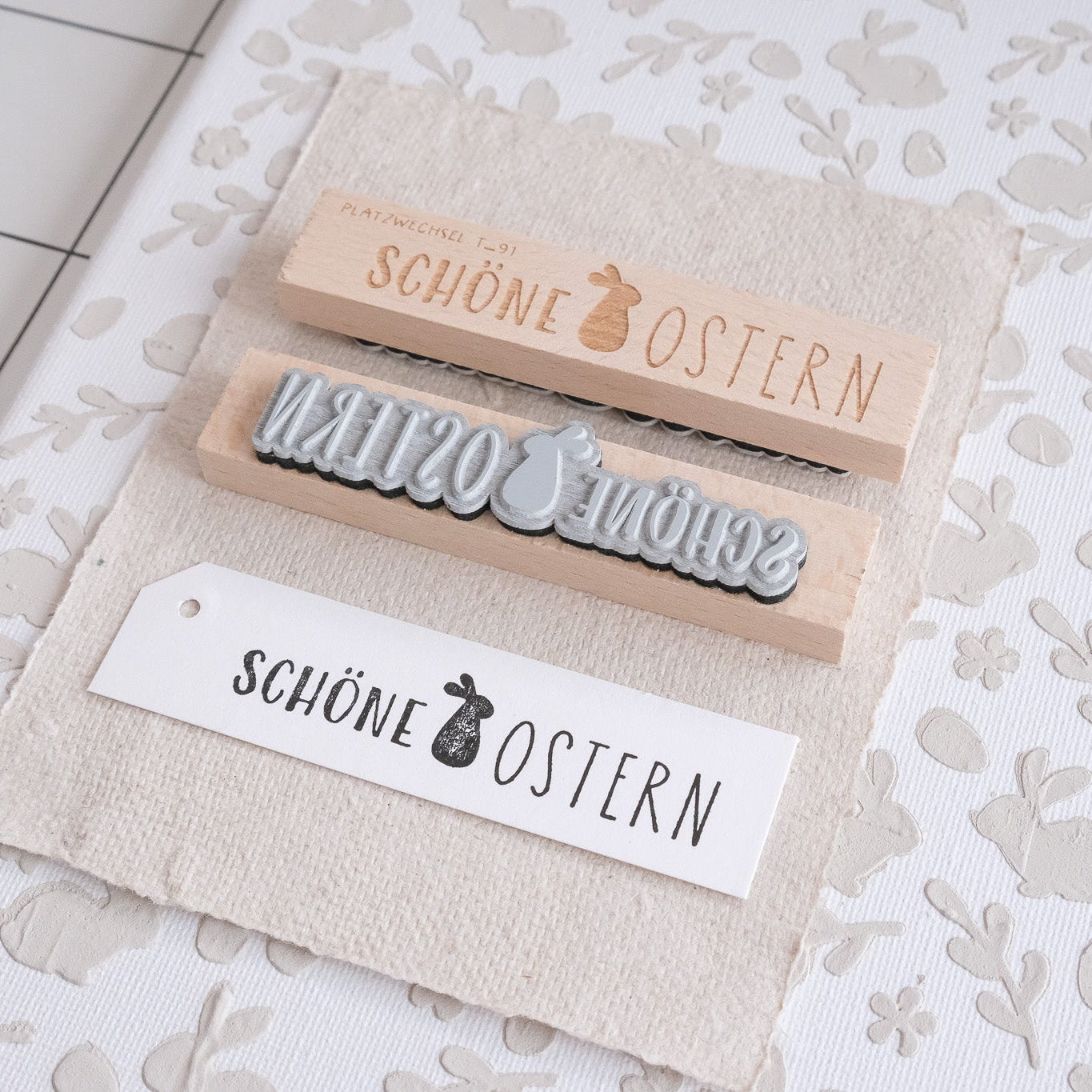 Textstempel | Schöne Ostern| 10 cm