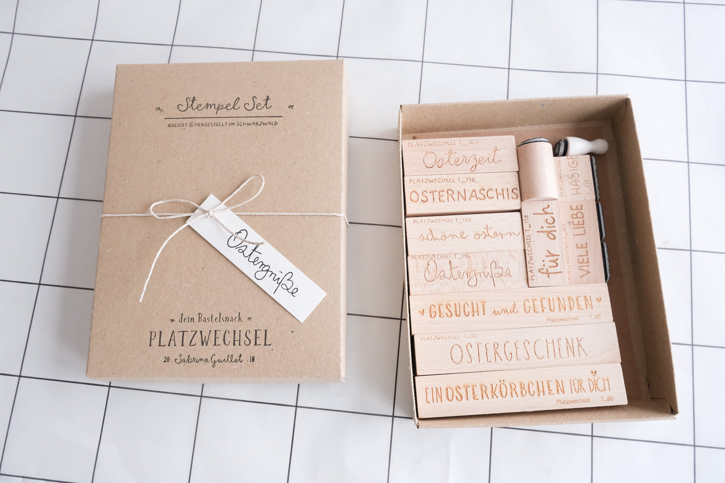 Stempel Set | Box Ostern | 12 Stempel & Gratis Schablone