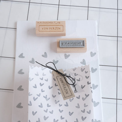 Textstempel | von Herzen | 4,5 cm