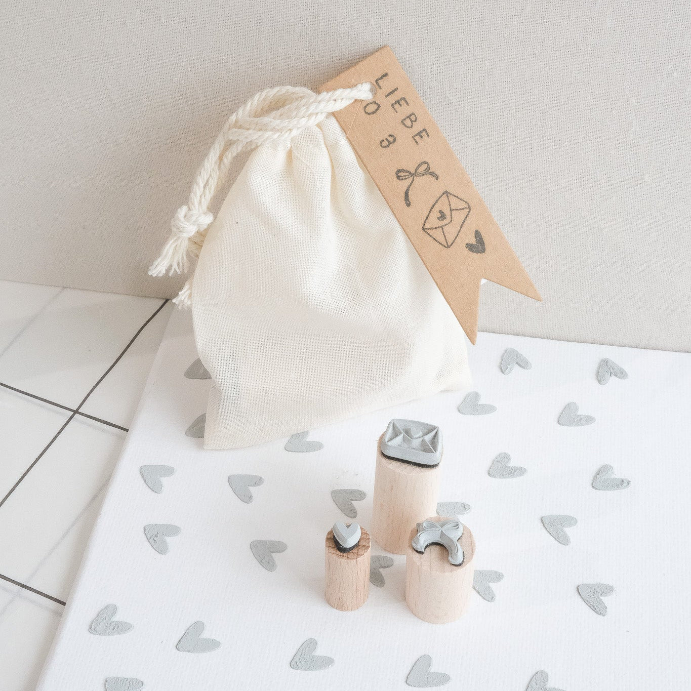 Ministempel Set | Herz Nr 3 | 3 Stück