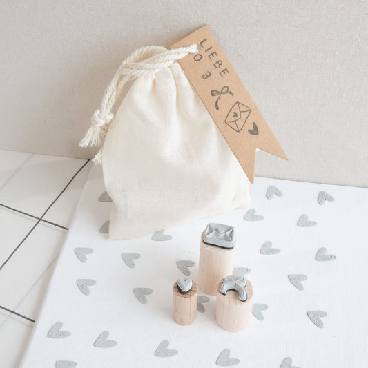 Ministempel Set | Herz Nr 3 | 3 Stück