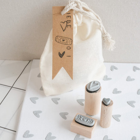 Ministempel Set | Herz Nr 1 | 3 Stück
