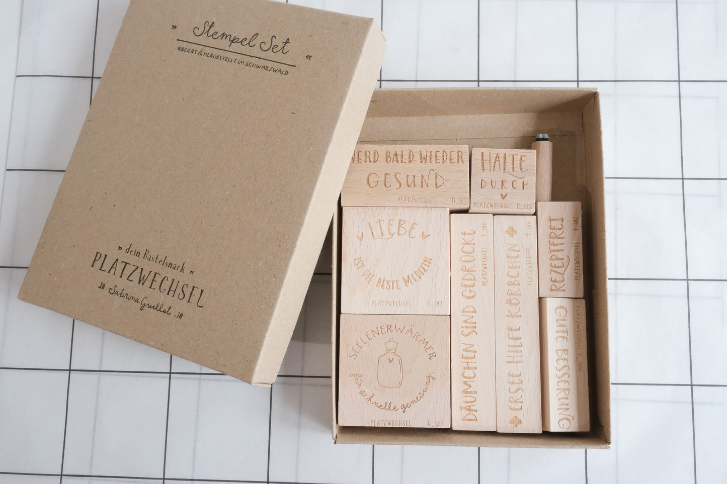 Stempel Set | Box Liebe Nr 05 | 9 Stempel + Gratis Schablone