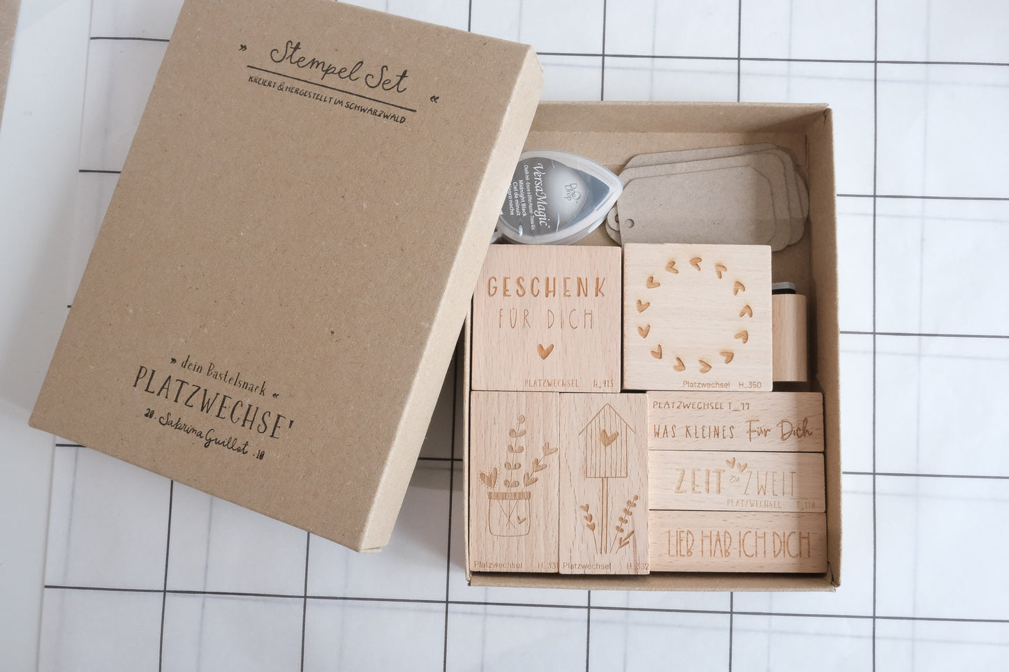 Stempel Set | Box Liebe Nr 04 | 14 Teile x Gratis Schablone