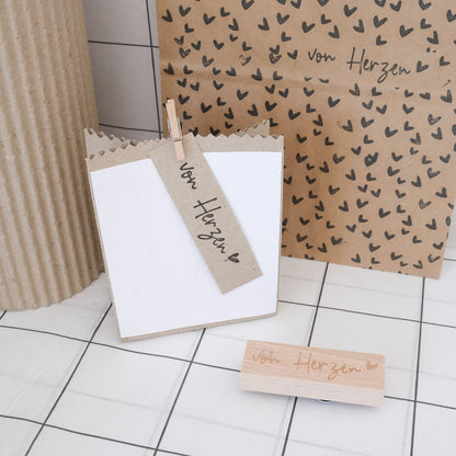 Textstempel |  Von Herzen | 6 cm