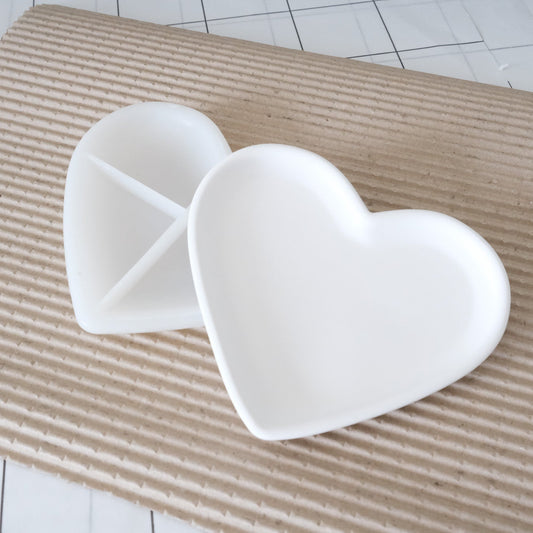 Gießform | Teller Herz | 11,5 x 12,5 cm