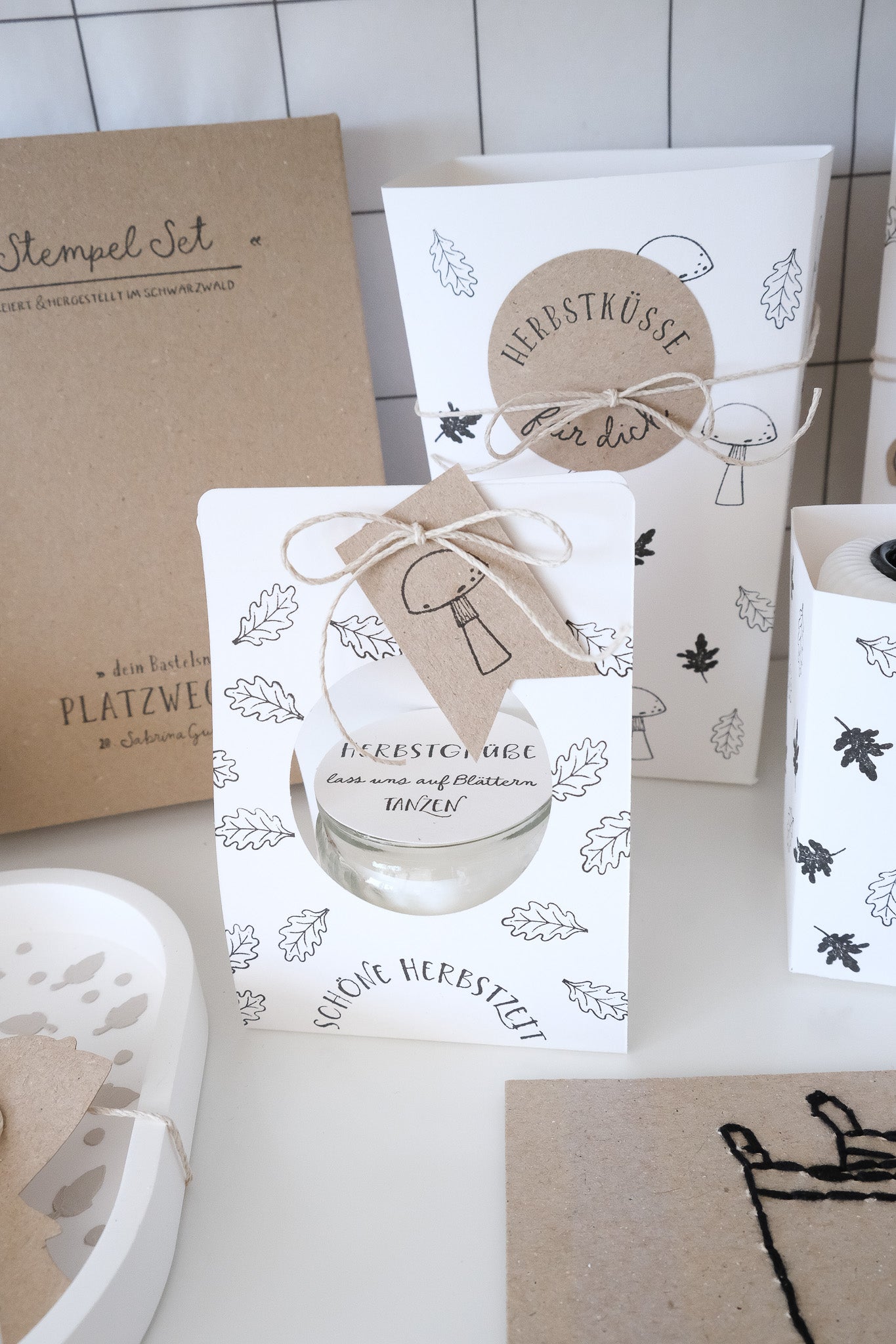 Stempel Set | Box Herbst Nr 02 | 10 Stempel + Gratis Schablone