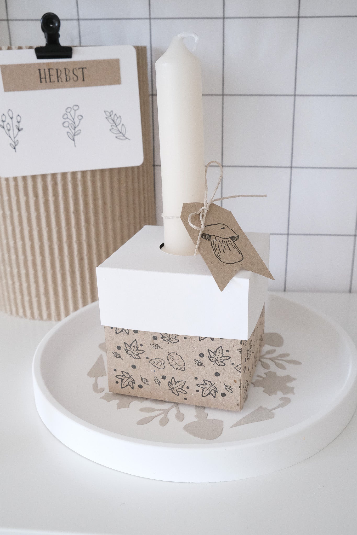 Holzstempel |  Flächenstempel Herbstblätter | 5 x 5 cm