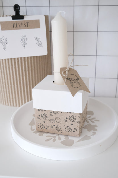 Holzstempel |  Flächenstempel Herbstblätter | 5 x 5 cm