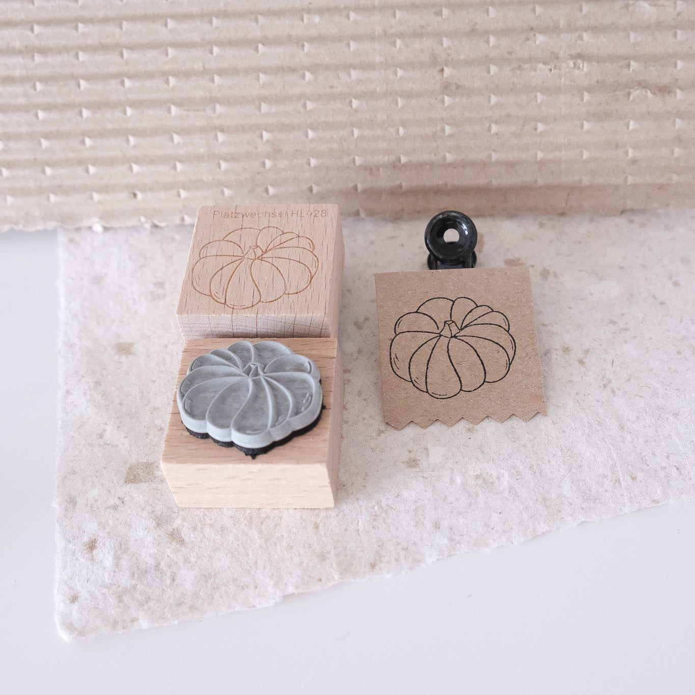 Holzstempel | "Kürbis" | 3 x 3 cm