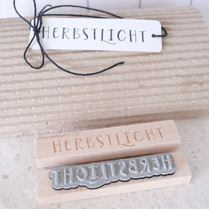 Textstempel | Herbstlicht | 10 cm