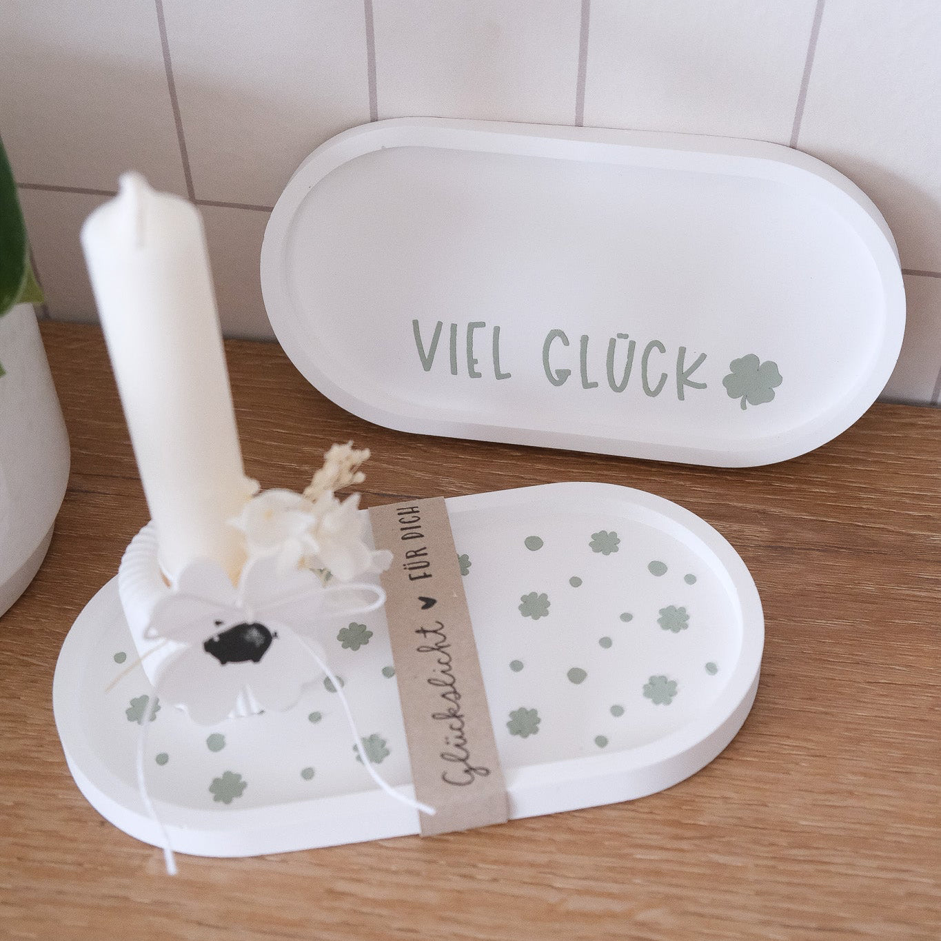 Schablonen Set I Glück I 16,4 cm oval