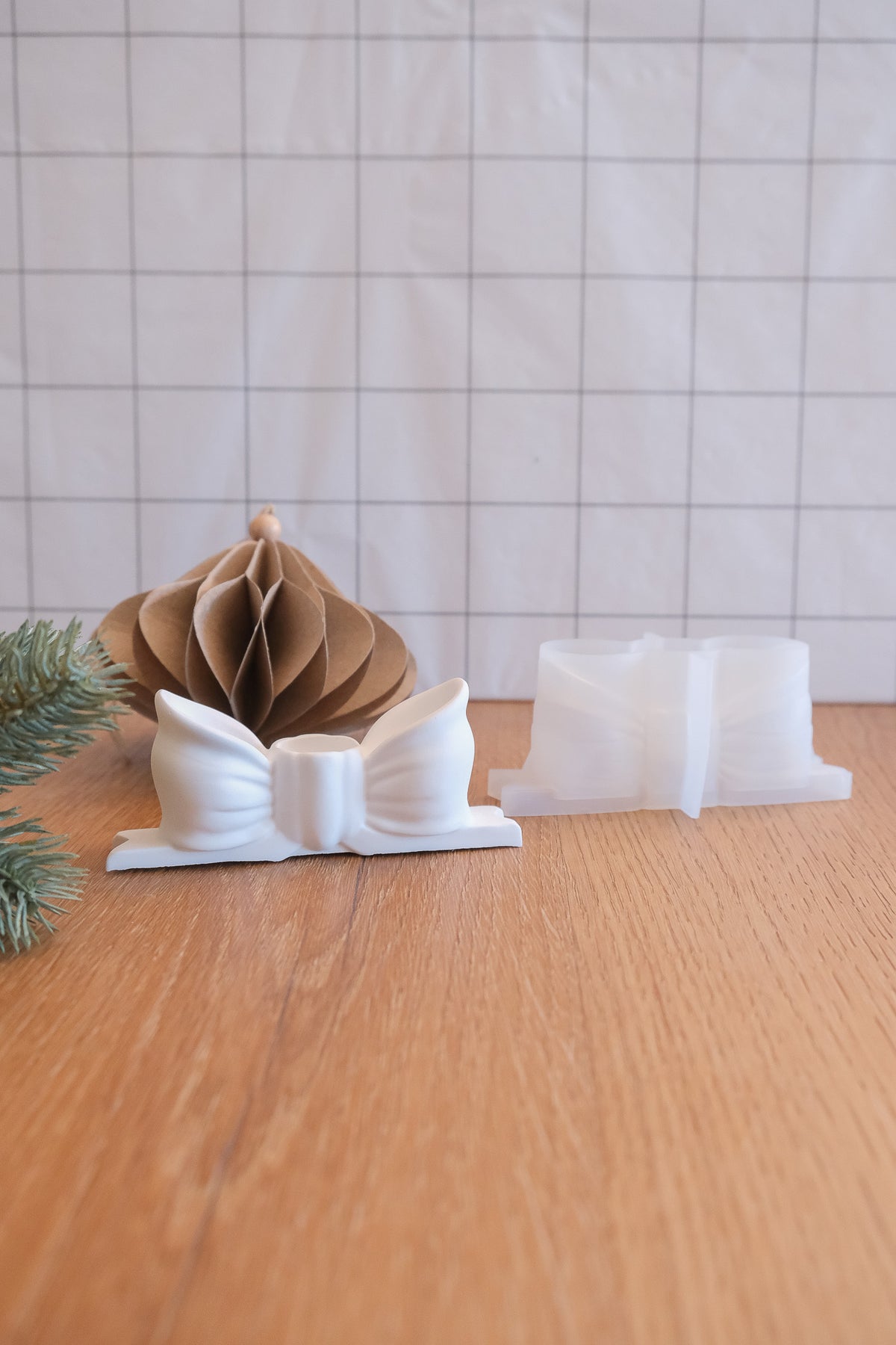 Gießform I Kerzenständer Schleife