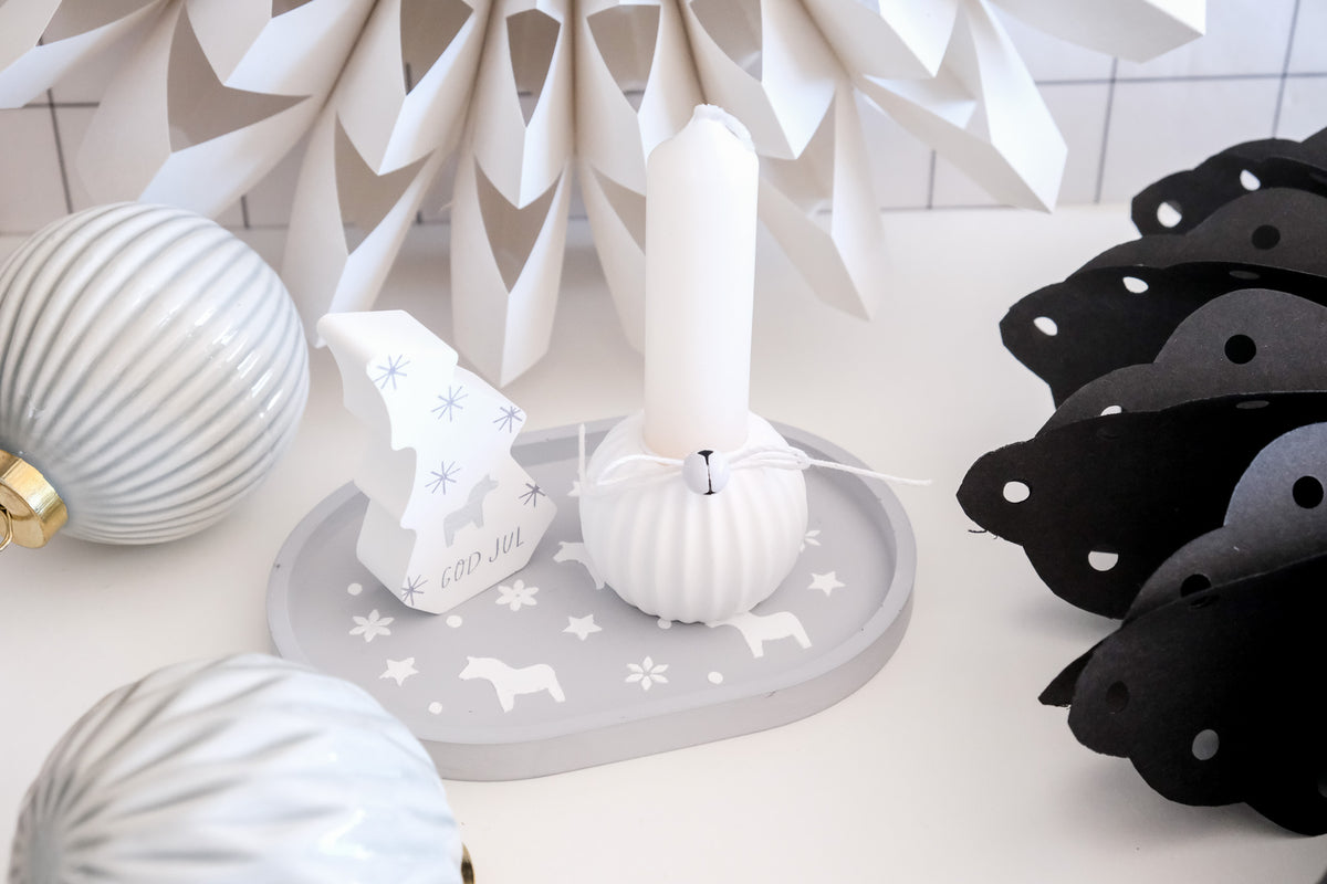 Gießform I Kerzenständer Kugelform  mit Rillen