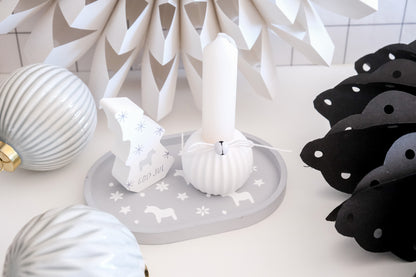 Gießform I Kerzenständer Kugelform  mit Rillen