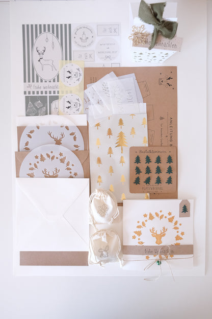 Karten Set | Wald Weihnachten | Weihnachtskarten