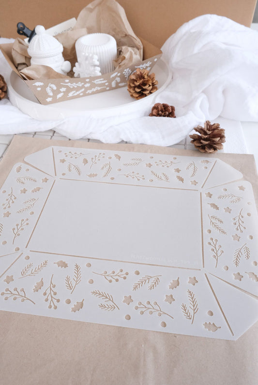 Schablone | Weihnachtsteller | A4