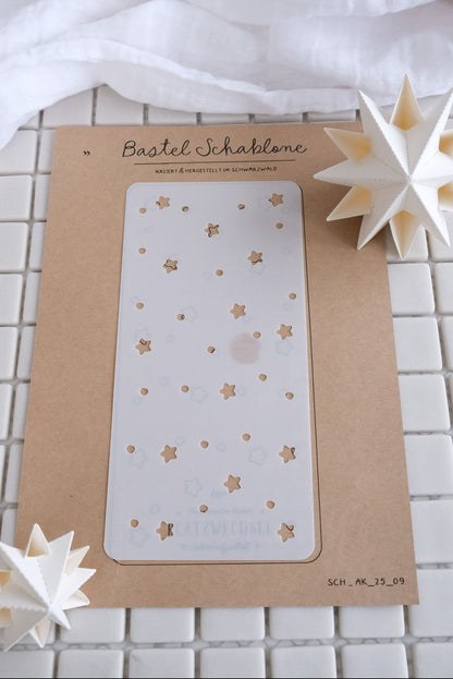 Schablone I feiner Sternregen I 7,8 x 16,3 cm
