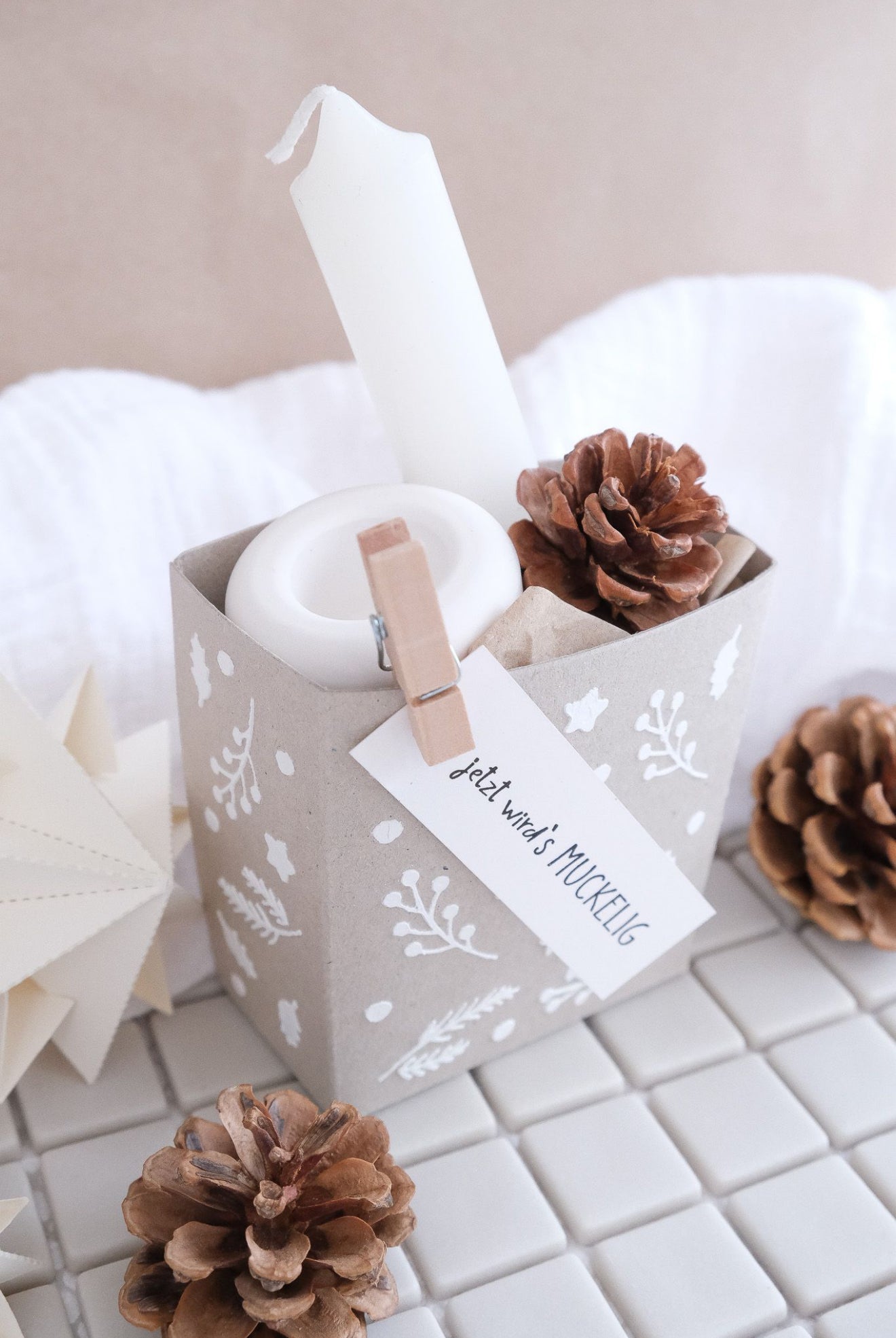 Textstempel | Jetzt wird`s muckelig | 6 cm