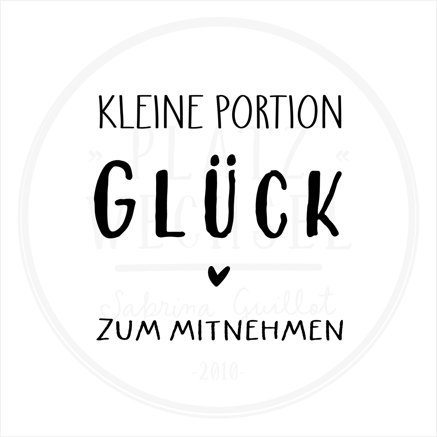 Holzstempel | Glück | 5 x 5 cm