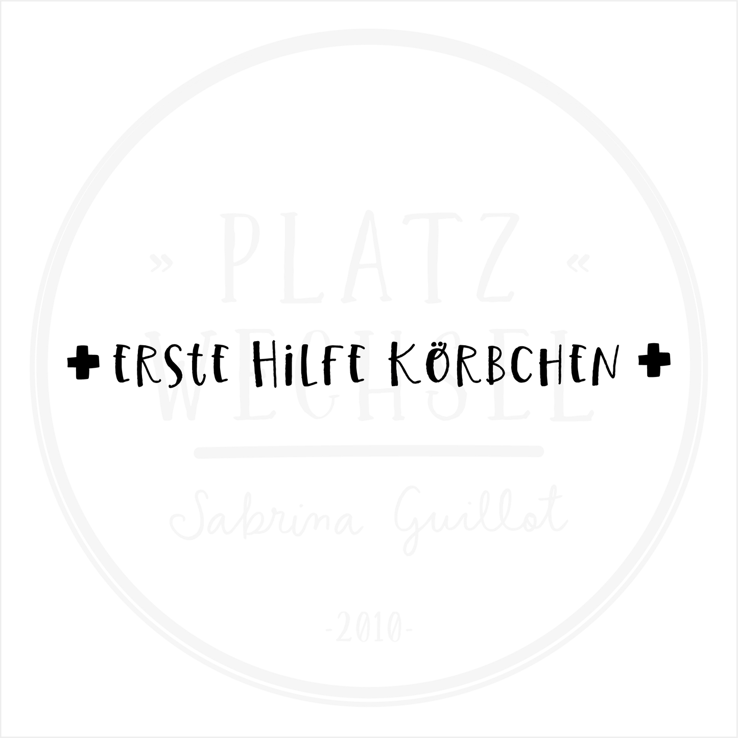 VORVERKAUF | Textstempel | Erste Hilfe Körbchen | 10 cm