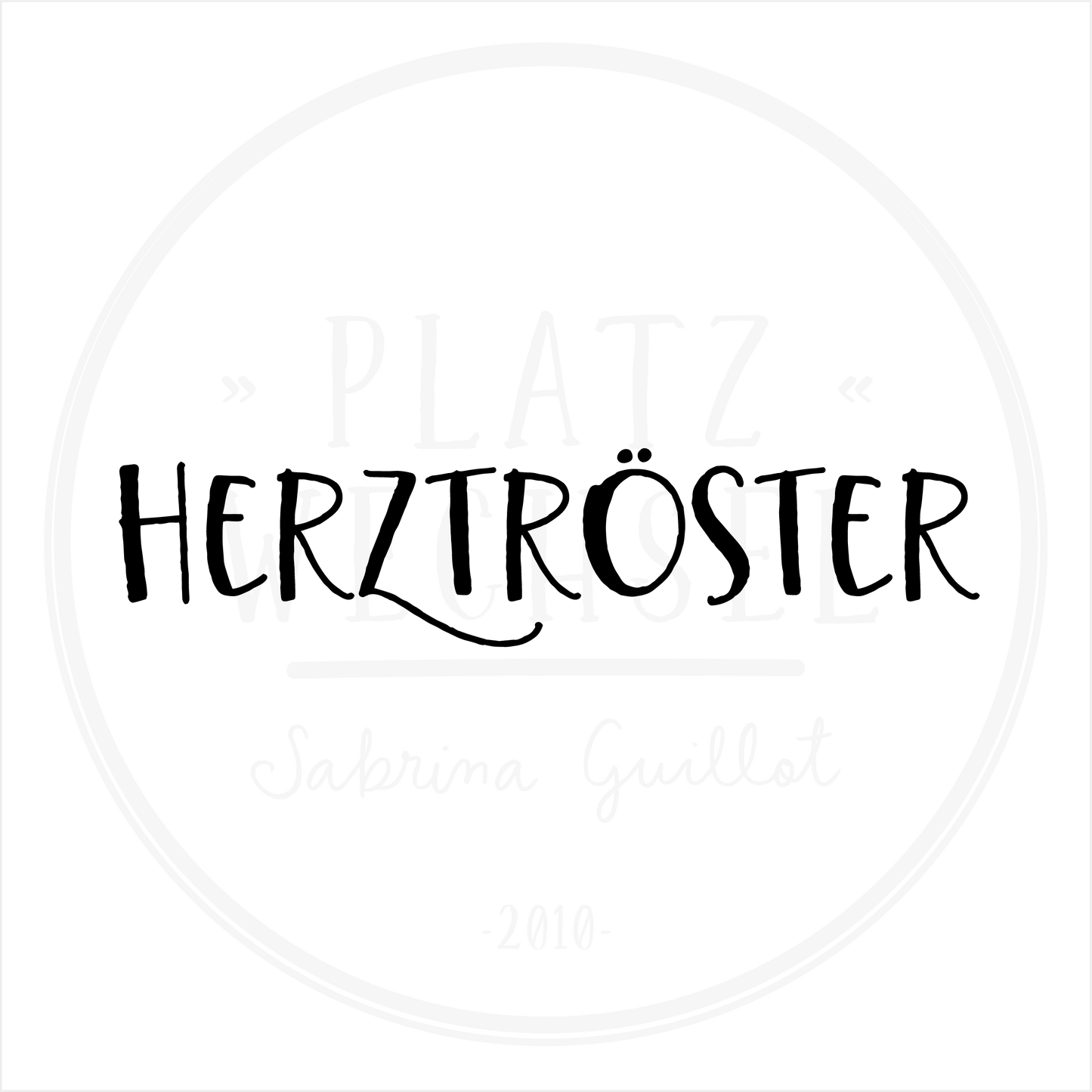 VORVERKAUF | Textstempel | Herztröster | 6 cm