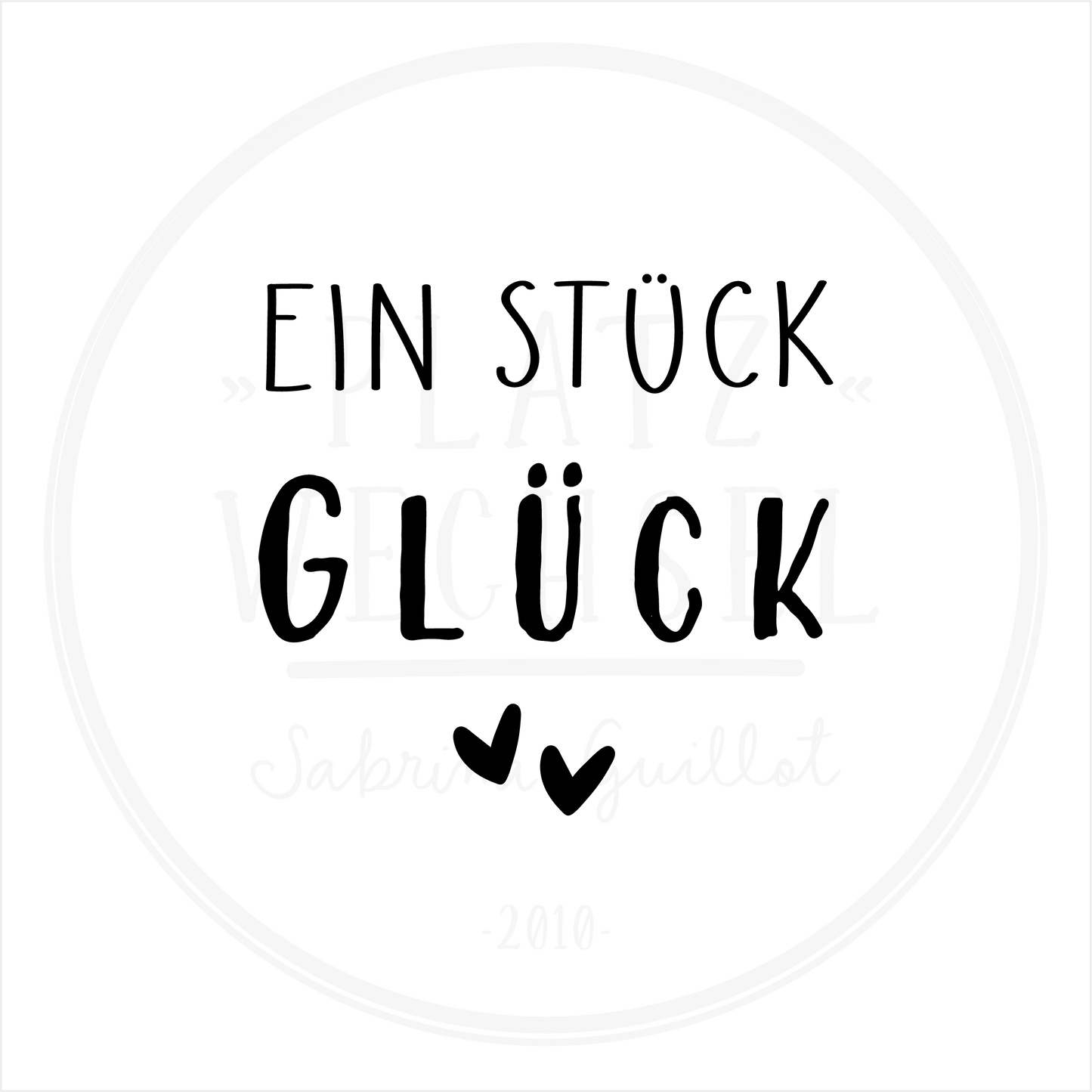Holzstempel | Ein Stück Glück | 3 x 3 cm