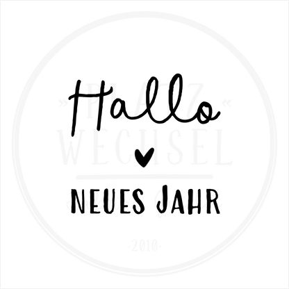 Holzstempel | Hallo Neues Jahr | 3 x 3 cm