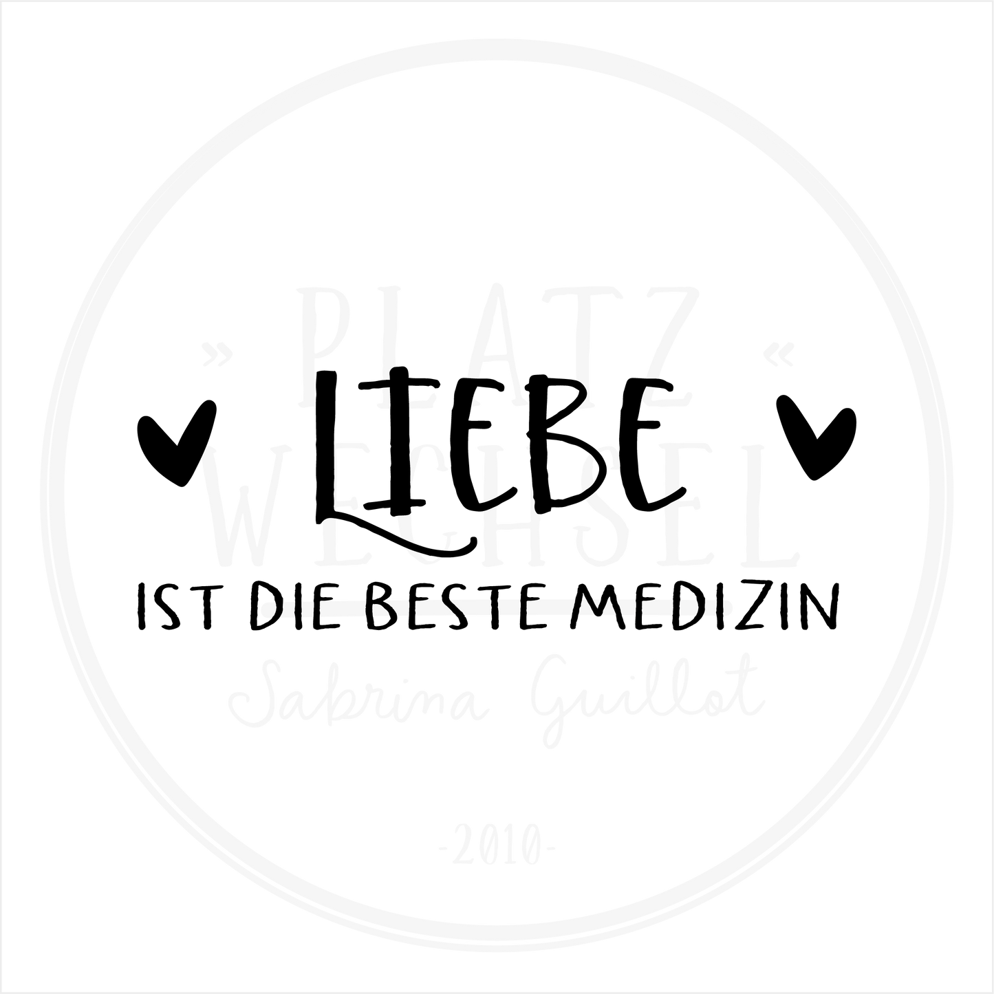 VORVERKAUF | Holzstempel | Liebe ist die beste Medizin | 3 x 6 cm