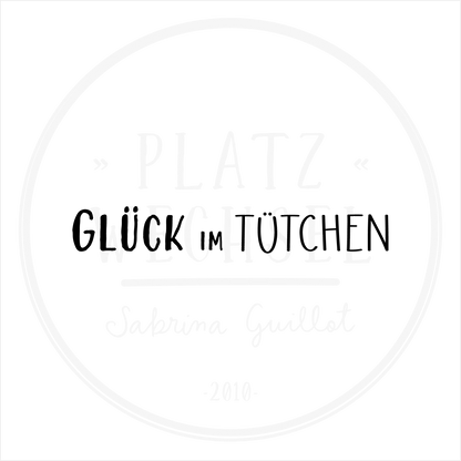 Textstempel | Glück im Tütchen | 7 cm