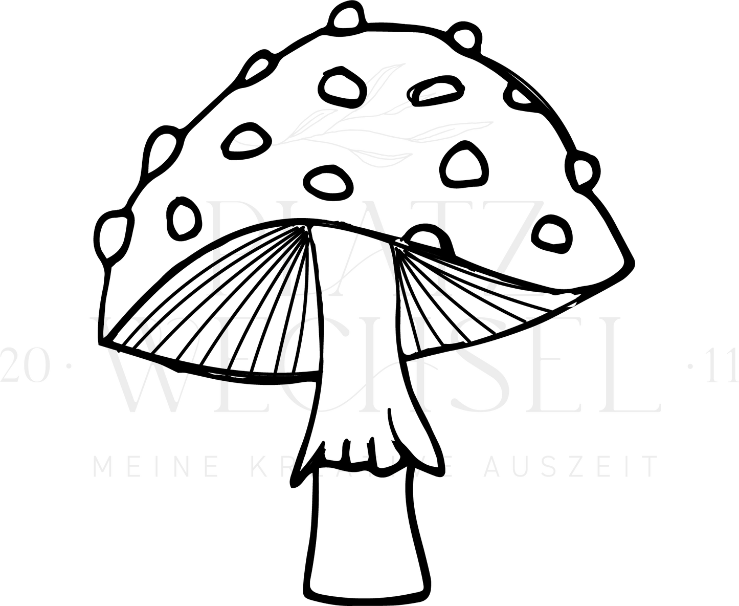 Motiv mit Wasserzeichen Fliegenpilz