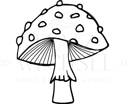 Motiv mit Wasserzeichen Fliegenpilz