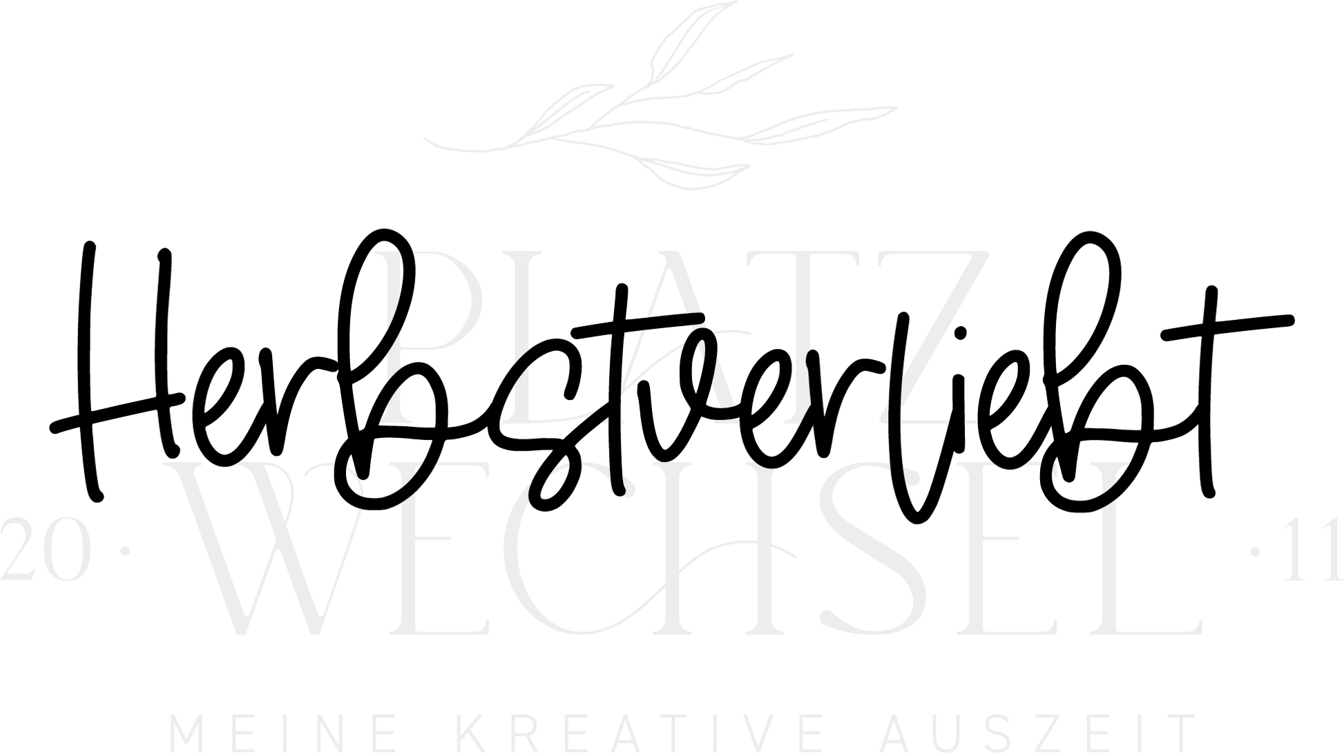 Schriftzug mit Wasserzeichen "Herbstverliebt"