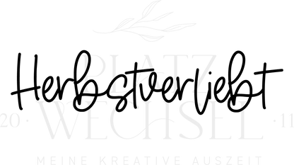 Schriftzug mit Wasserzeichen "Herbstverliebt"