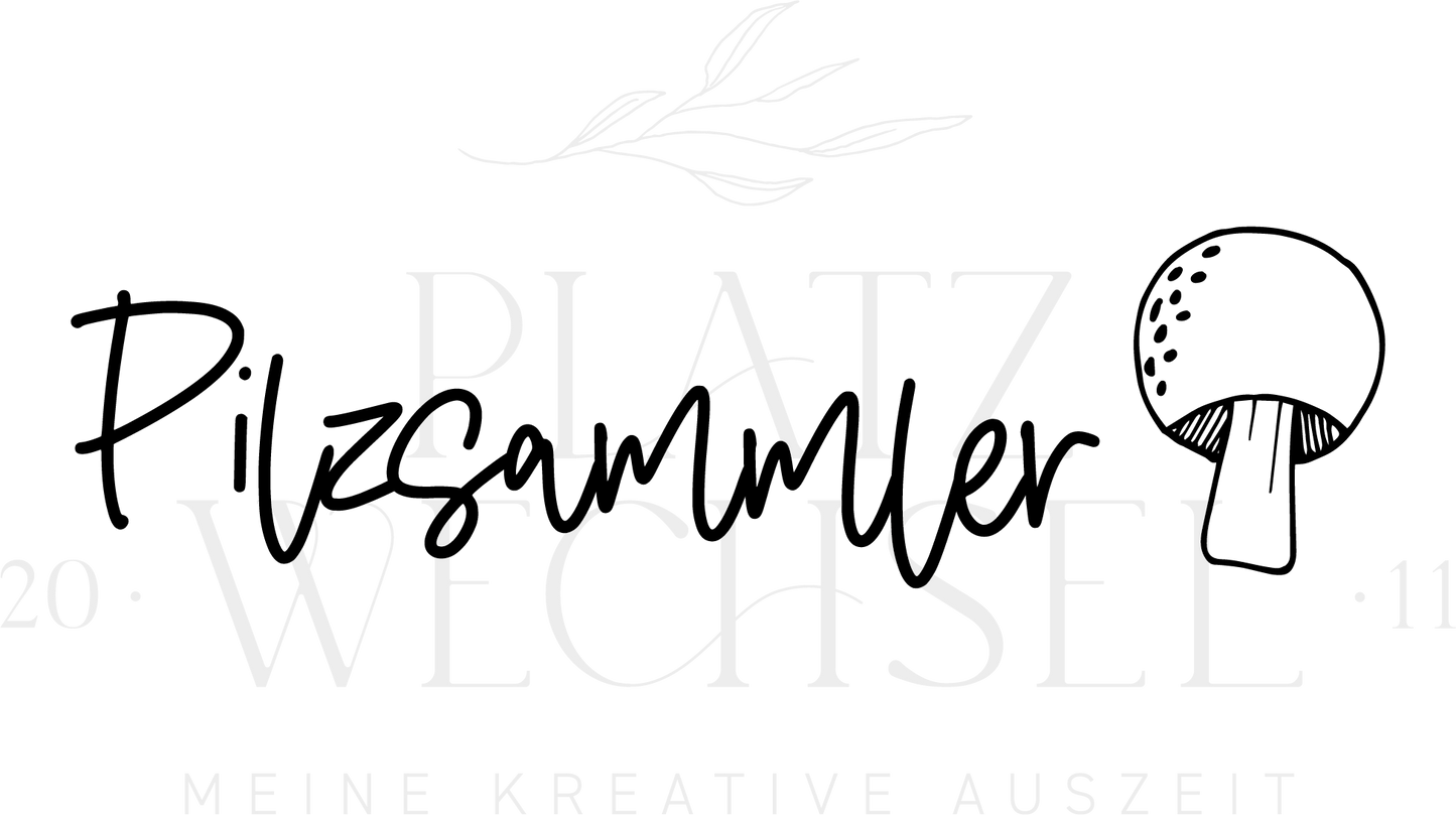 Schrift Pilzsammler mit Wasserzeichen