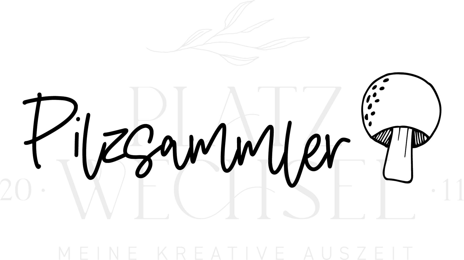 Schrift Pilzsammler mit Wasserzeichen