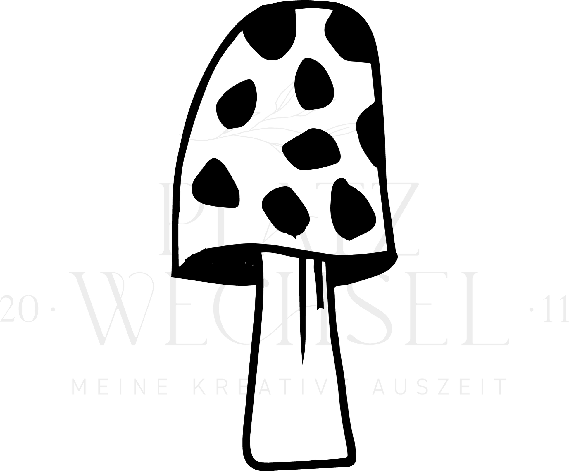 Pilzmotiv mit Wasserzeichen