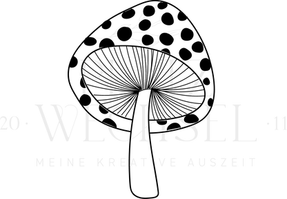 Pilzmotiv mit Wasserzeichen