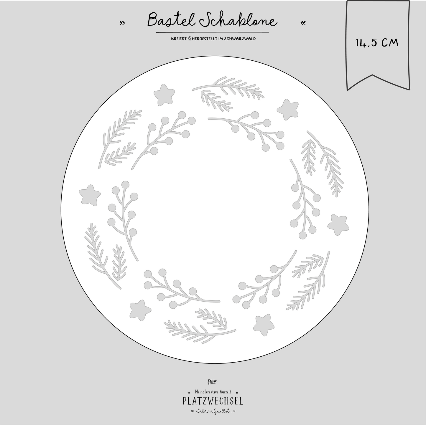Schablone I Winterkranz I 14,5 cm