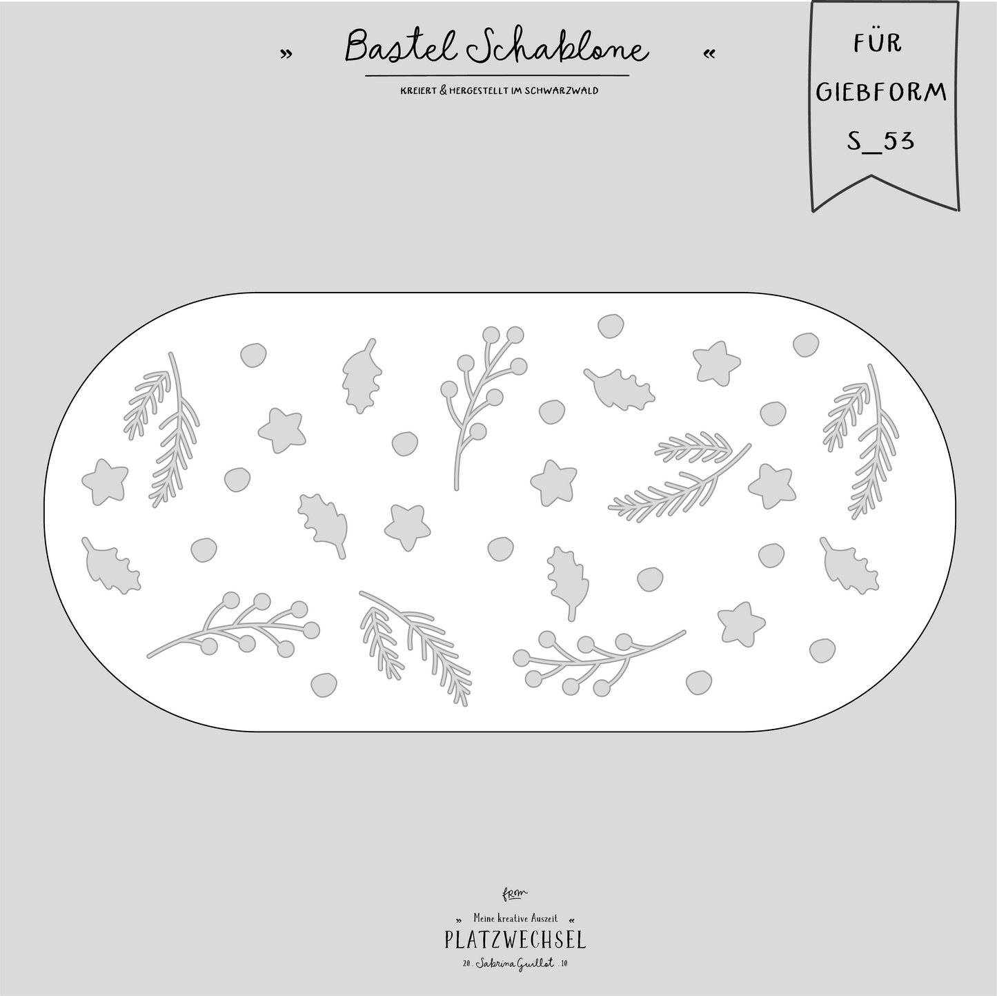 Schablone I Winterzweige I 16,4 x 7,9 cm