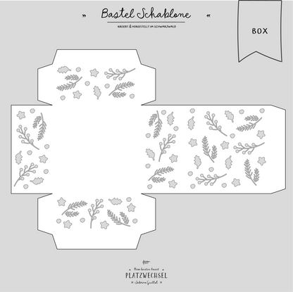 Schablone I Geschenkschachtel I Winterkonfetti