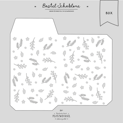 Schablone | Kuvert Winterkonfetti | 23 cm x 20,8 cm