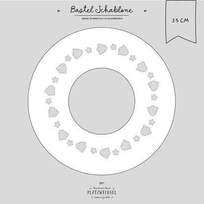 Schablone I Tannen & Sterne I 23 cm