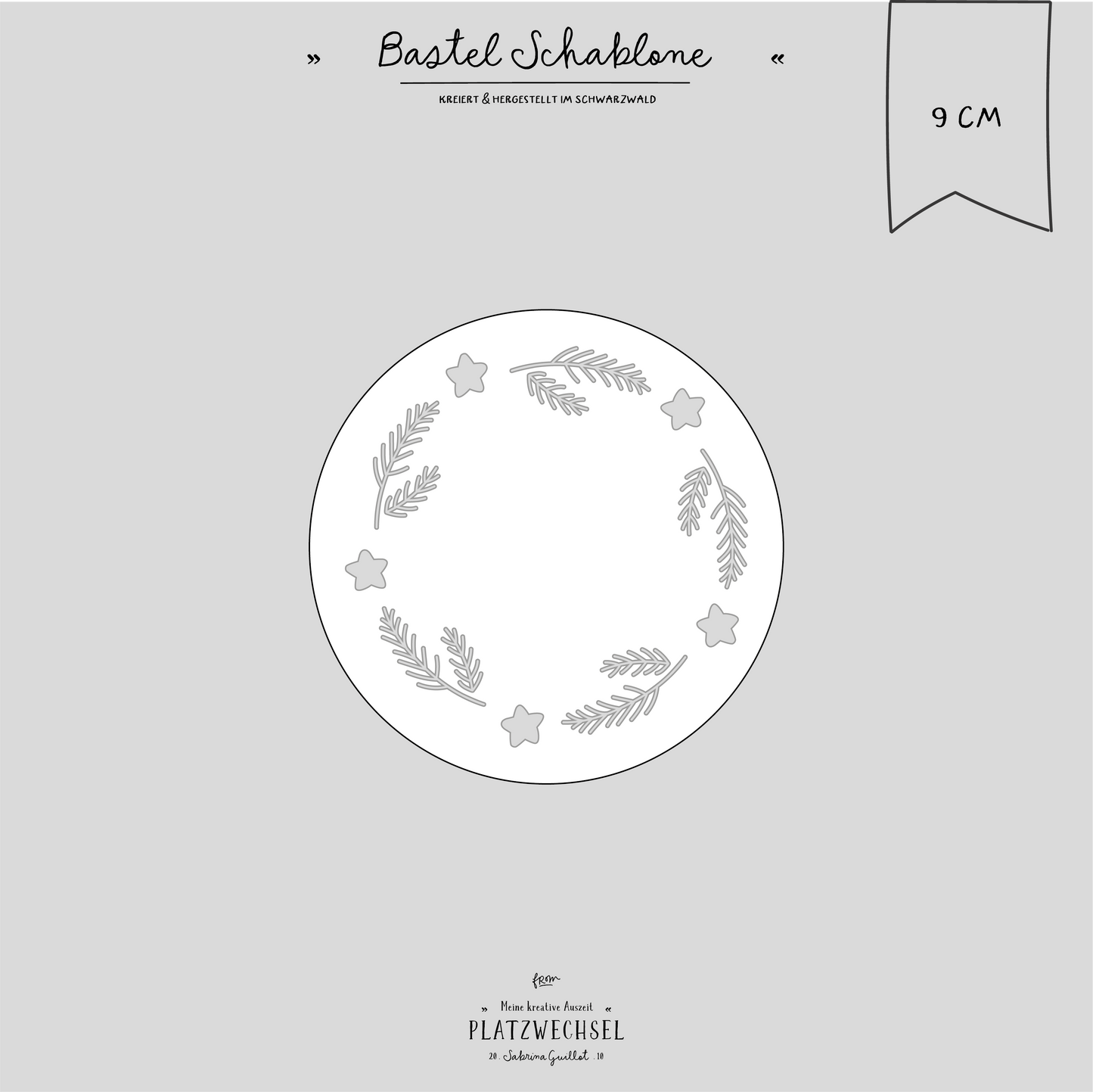 Schablone I Tannenzweige & Sterne I 9 cm