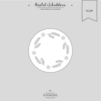 Schablone I Tannenzweige & Sterne I 9 cm
