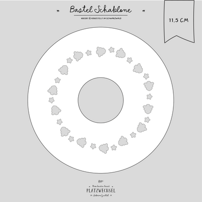 Schablone I Tannen & Sterne I 11,5 cm