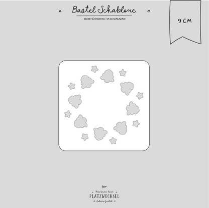 Schablone I Tannen & Sterne I 9 cm