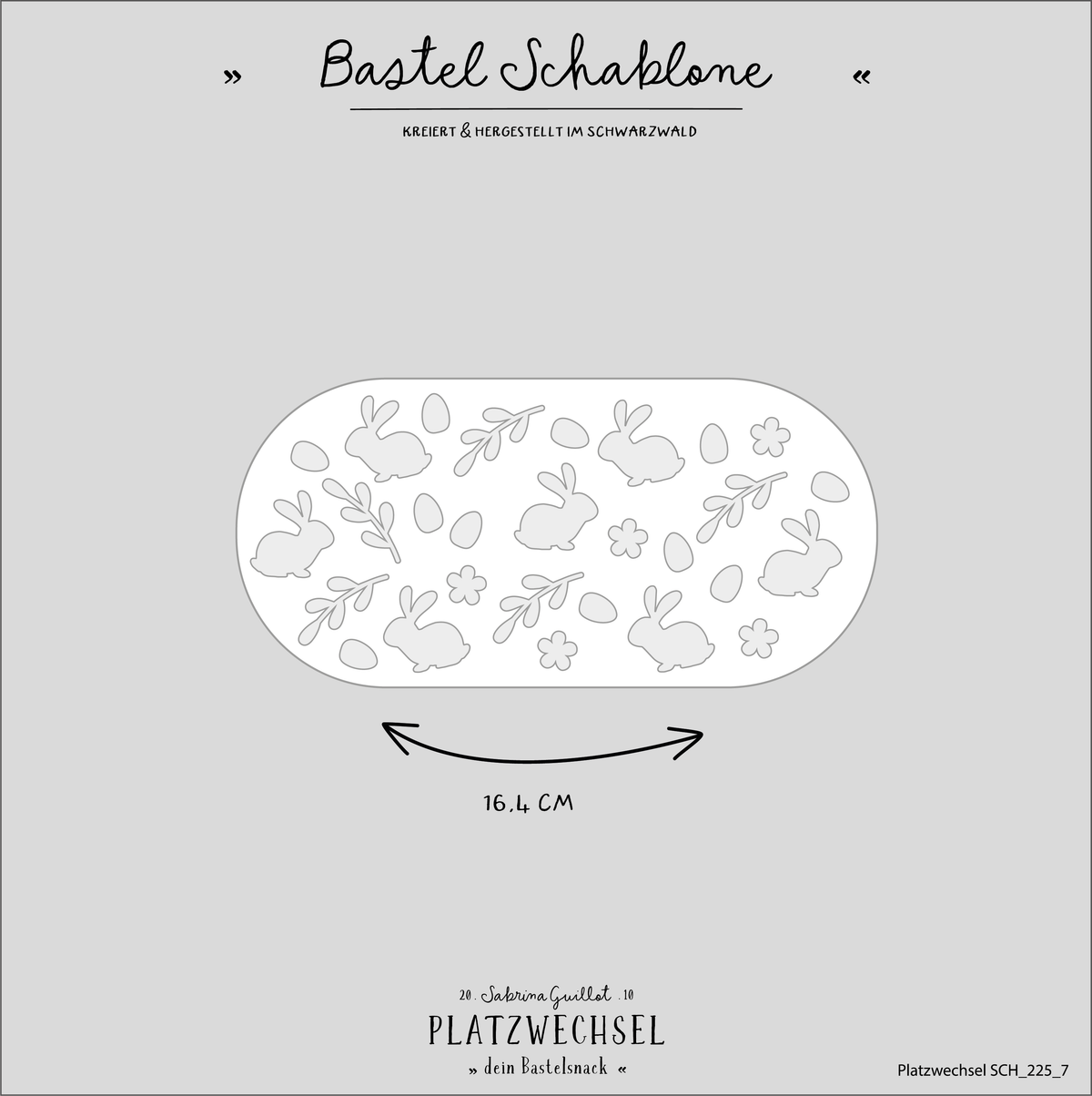 Schablone I Hasi I 16,4 cm oval